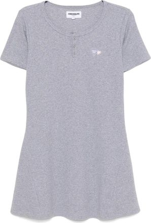 Chocoolate Abito con applicazione logo - Grigio