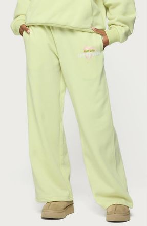 Edikted Match Lover Straight Lrg Sweatpants in Green at Nordstrom, Size X-Large
