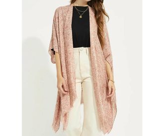 Gentle Fawn Galaxy Lightweight Cardigan In Rose