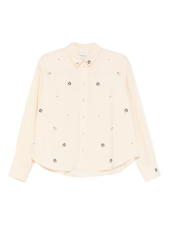 Forte_Forte floral embroidery shirt - women - Fabric - I - Yellow