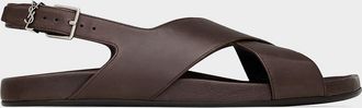 Saint Laurent Helios Leather Sandals
