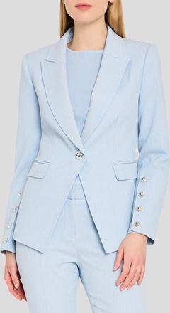 Tahari by ASL One-Button Blazer in Ice Blue at Nordstrom, Size 12P