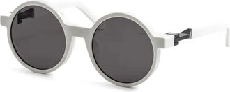 Vava Ronde Zonnebril - unisex - Zonnebrillen - Wit - 51 MM - Accessoires