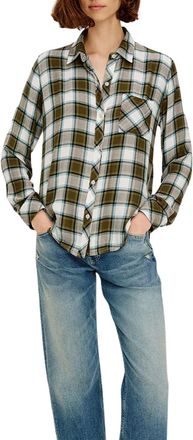 Rails Hunter Shirt In Olive Stone Blue