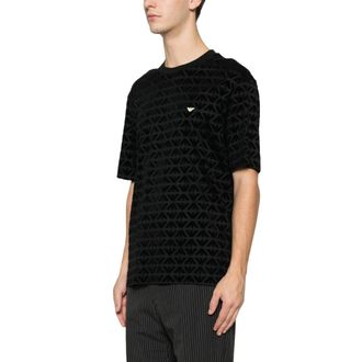 Emporio Armani Tops, Heren, Zwart, 2Xl, Katoen, Regular Fit T-Shirt