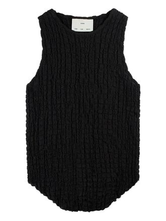 Song for the Mute ruffled tank top - Black