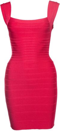 H&eacute;rve L&eacute;ger Fuchsia Zoe body con stretch dress