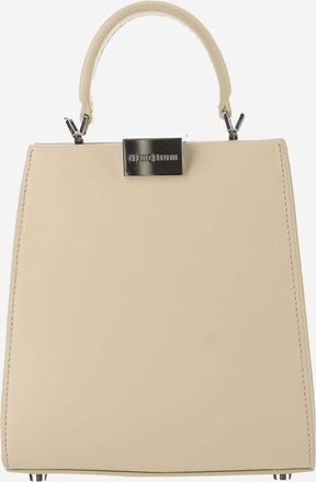 ARMARIUM Womens Anna Mini Leather Handbag Ivory Handbags Hand Bags