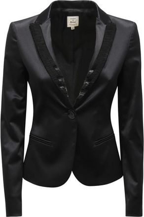 Guess Satijnen Jasje - Dames - Blazers - Zwart - S - Satijn - Jassen