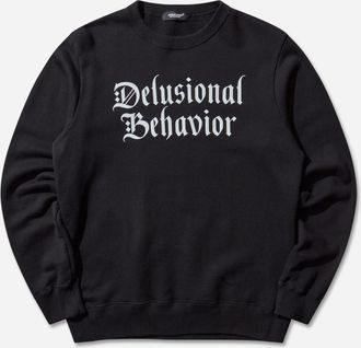 Undercover Men s Delusional Behavior Crewneck Sweatshirt Black