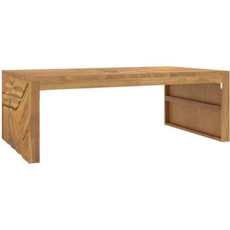 vidaXL Mesa De Centro Madera Maciza De Teca 110x60x38 Cm Vidaxl