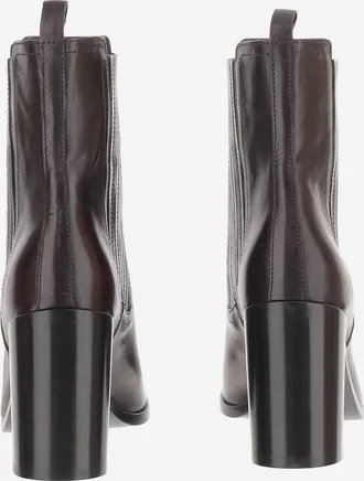 Sartore Womens Ankle Boots Bordeaux Leather