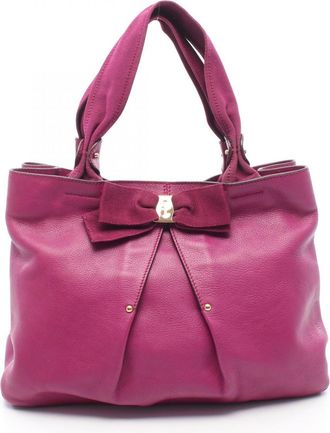 Ferragamo Purple Leather Tote Bag (Pre-Owned)