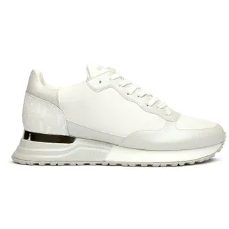 Mallet Footwear Mens Popham Lite Trainers - White Leather - Size UK 12