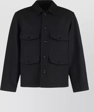 Christophe Lemaire wool utility jacket collared pockets design