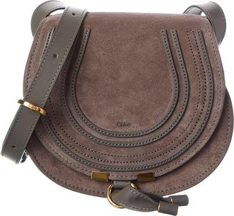 Chlo&eacute; Marcie Small Suede Saddle Bag