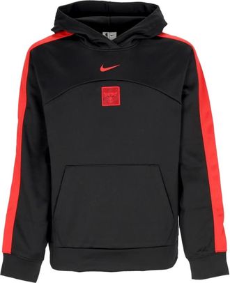 Nike Chicago Bulls Courtside Hoodie Zwart/Rood - Heren - Sportshirts - Zwart - XS - Polyester - Fitness