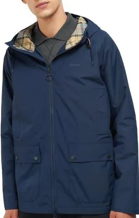Barbour Domus Hooded Jacket in Navy/classic at Nordstrom Rack, Size Xx-Large