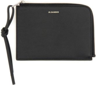 Jil Sander Black Leather Wallet With Subtle Logo