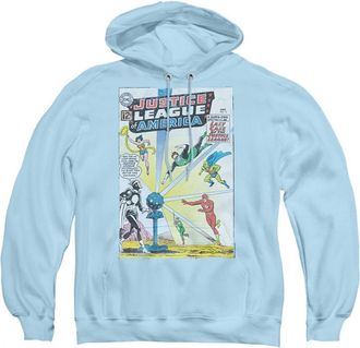 Gildan Justice League of America Vintage Cover 12 Adult Pull Over Hoodie / Hooded Sweatshirt