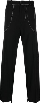 Off-white Stitch tailored trousers - men - Elastane/Virgin Wool/Polyester/Viscose/Cupro - 48 - Black