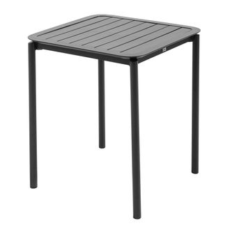 Oviala Mesa de terraza cuadrada (70x70cm) negra