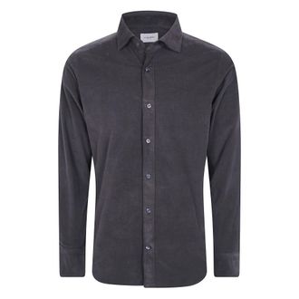 Tintoria Mattei Camisa de terciopelo de canal&eacute; fino - Shirts - Hombre - Negro - 3XL