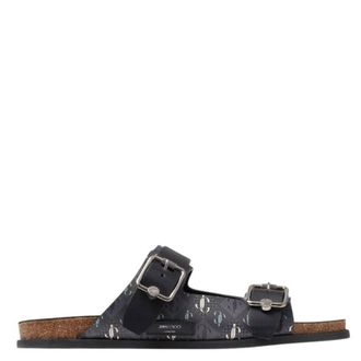 Jimmy Choo London Etta City JC Monogram Sandals, Brand Size 41 ( US Size 8 )