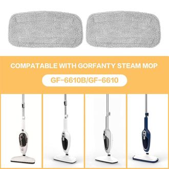 OEM Adecuado Para La Mopa De Vapor Gorfanty Gf-6610 Con Manguera De Vapor, Cabezal De Mopa Y 5 Almohadillas De Limpieza Reemplazables