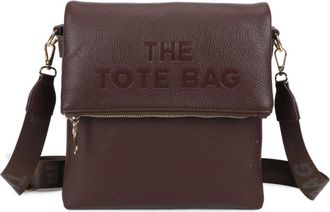 Generic The Tote Bag Premium Vegan Leather Crossbody Messenger Bag, Gold Hardware, Adjustable Shoulder Strap (Coffee)