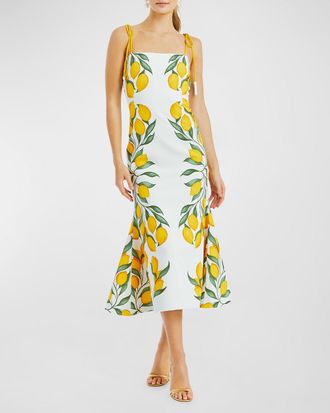 Mestiza New York Tropez Reversible Trumpet Midi Dress