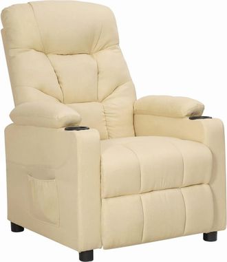 vidaXL Vidaxl - Sill&oacute;n Reclinable De Tela Crema