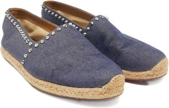 Christian Louboutin Espadrillas denim con suola piatta - Blu