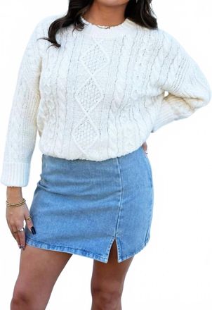 Sadie & Sage Metropolis Denim Skirt In Mid Wash