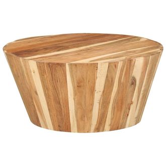 vidaXL Mesa De Centro De Madera Maciza De Acacia &Oslash;65x31 Cm Vidaxl