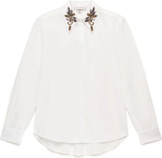 Maliparmi Precious Stitch Shirt - Dames - Overhemden - Wit - S - Katoen - Overhemden