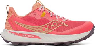 Saucony Peregrine 15 Womens Coral Running Shoes - Size UK 8.5