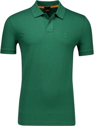 HUGO BOSS Tops, Heren, Groen, S, Groene poloshirt met korte mouwen