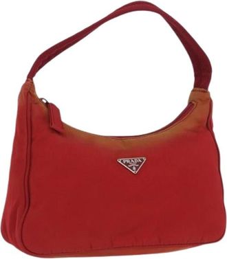 Prada Pre-owned Vintage Mini Handtas - Dames - Vintage Mini Tas - Rood - ONE Size - Nylon - Vintage