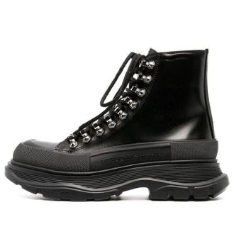Alexander McQueen (WMNS) Alexander McQueen Tread Slick Boots Black Silver 733063WHSWY1090