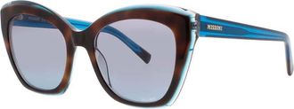 Missoni Ladies Blue Rectangular Sunglasses MIS0112SFZLGB