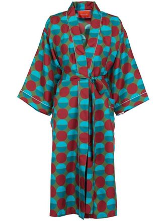 La DoubleJ Vestaglia con stampa - Verde