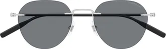 Montblanc Sunglasses Mb0428 S 002 Silver/Gray Mens