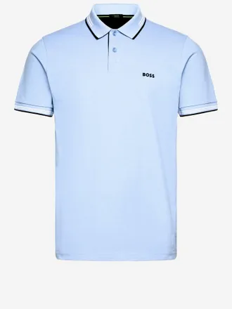 HUGO BOSS poloshirt van stretchkatoen met logo