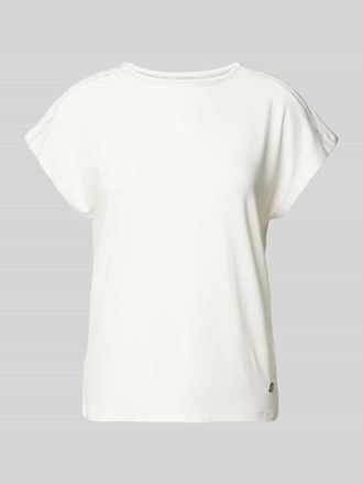 Zabaione T-Shirt mit Logo-Applikation Modell Sa44lly in Offwhite, Gr&ouml;&szlig;e L