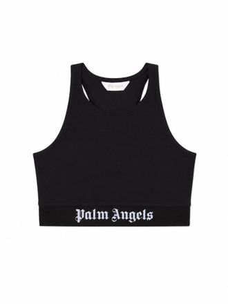 Palm Angels Black Scoop Neck Top