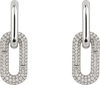 Marc Jacobs Pop J Marc Pave Drop Oorbellen - Dames - Oorbellen - Grijs - ONE Size - Accessoires
