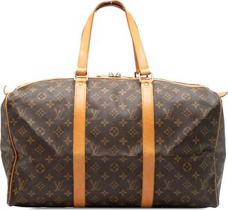 Louis Vuitton Coated Canvas Monogram Sac Souple 45