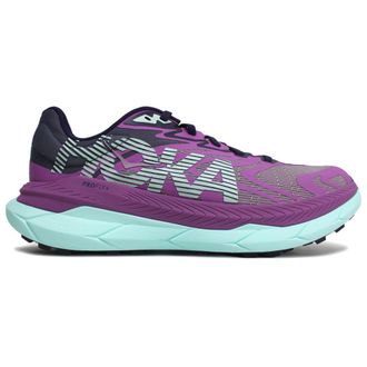 Hoka One One Hoka Tecton X 2 Textile Synthetic Womens Lace Up Trainers - Orchid Flower Night Sky - Size:UK 5.5