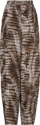 Elisabetta Franchi Brown Viscose Animalier Pants